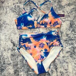 Adore Me Blue and Orange Bikini